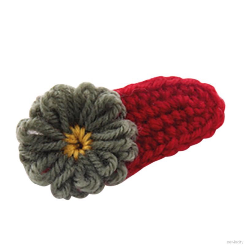 Kẹp tóc len xinh xắn cho bé gái