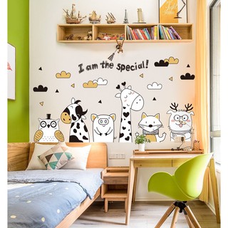Decal dán tường Bò sữa đáng yêu