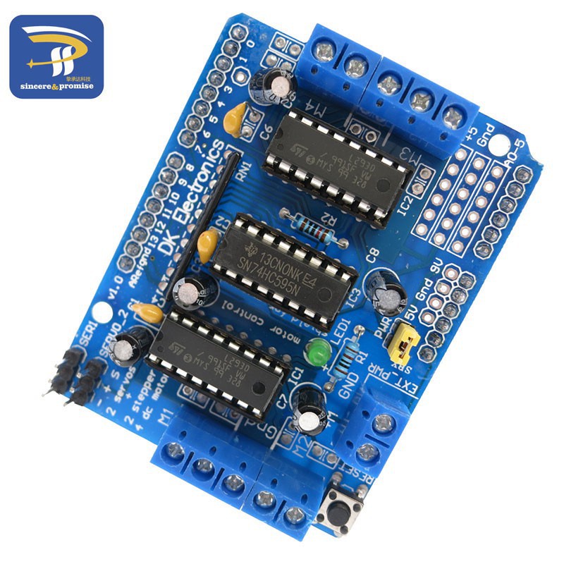 Bo Mạch Mở Rộng Điều Khiển Động Cơ L293D Cho Arduino Duemilanove