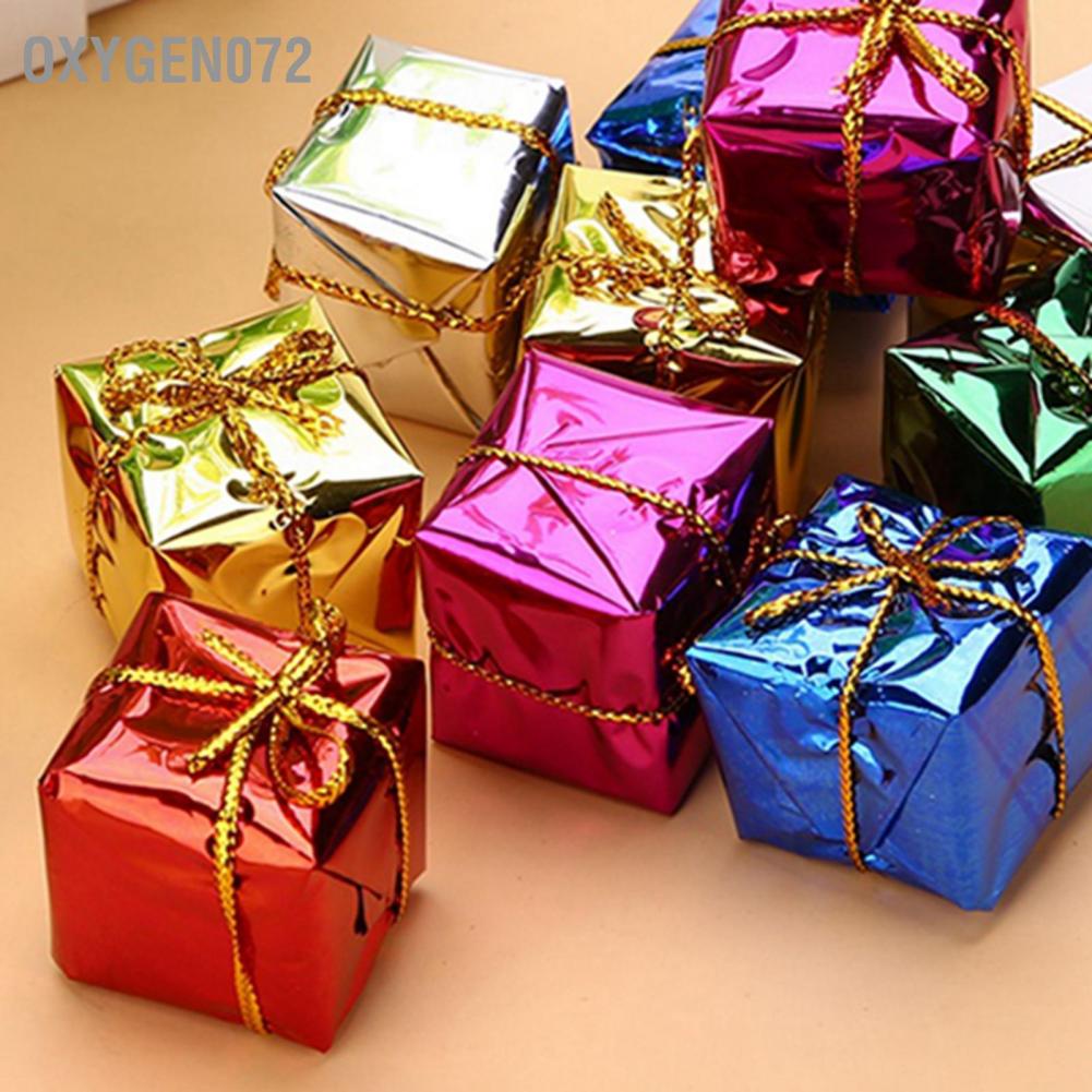 Oxygen072 12PCS Gift Box Pendant Hanging Ornament for Christmas Tree Xmas Parties Decor Cây thông Noel