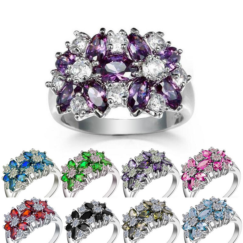Nhẫn Mạ Bạc Đính Đá Zircon