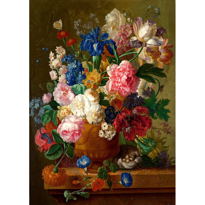 Tranh Sơn Dầu Vải canvas Treo Tường Trang Trí Hình Hoa Phong Cách Châu Âu Cổ Điển
