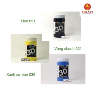 Set 10 màu 3D Acrylic cơ bản 300ml