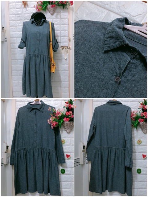 Đầm kiểu tay dài sang chảnh dưới 60 kg