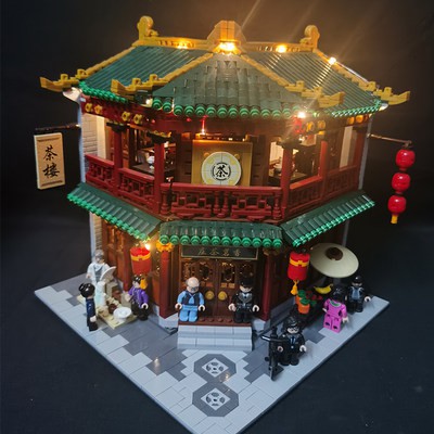 Gạch LEGO Trung Hoa đường phố hợp thời trang Trung Quốc phong cách kiến trúc cổ trang phục ghép hình lập thể người lớn N