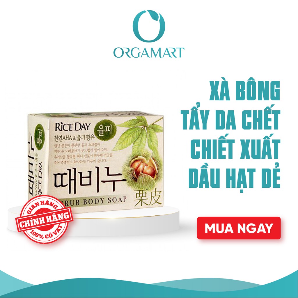 Xà Bông Lion Tắm Tẩy Da Chết Scrub Soap Chiết Xuất Dầu Hạt Dẻ  Hàn Quốc Dưỡng Trắng Da, Sạch Mụn 100g