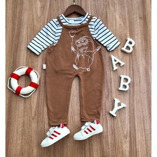 Yếm nỉ da cá kèm áo kẻ cotton