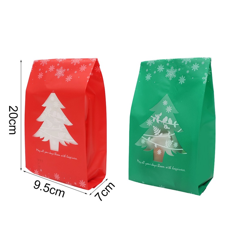 Set 50 túi đựng quà họa tiết bông tuyết trang trí giáng sinh năm mới sáng tạo