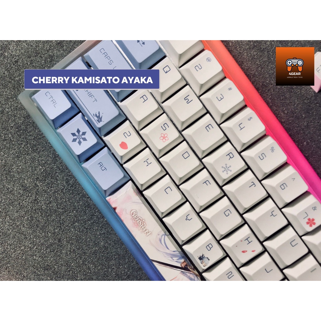 Keycap song ngữ anh nhật Yae Miko PBT dày 136 phím genshin impact in dyesub 5 mặt anime layout keycaps