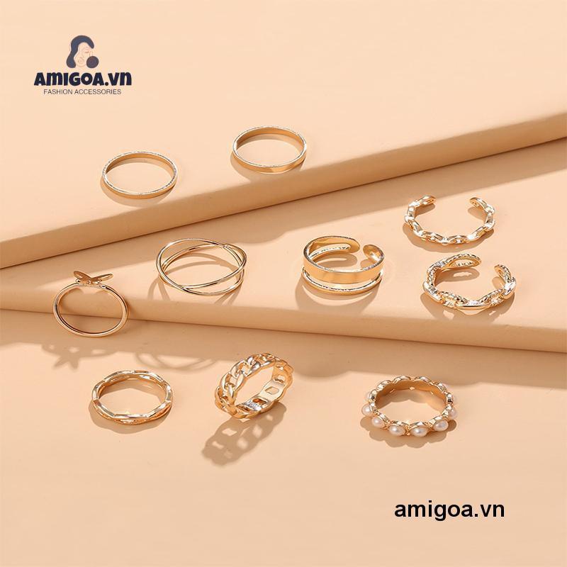 ✨✨Set 10 nhẫn đeo đốt ngón tay thời trang cho nữ