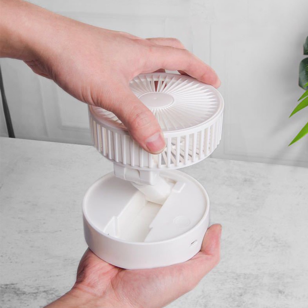 Quạt tích điện mini để bàn gấp gọn A9, Quạt mini cầm tay tích điện tiện dụng | BigBuy360 - bigbuy360.vn
