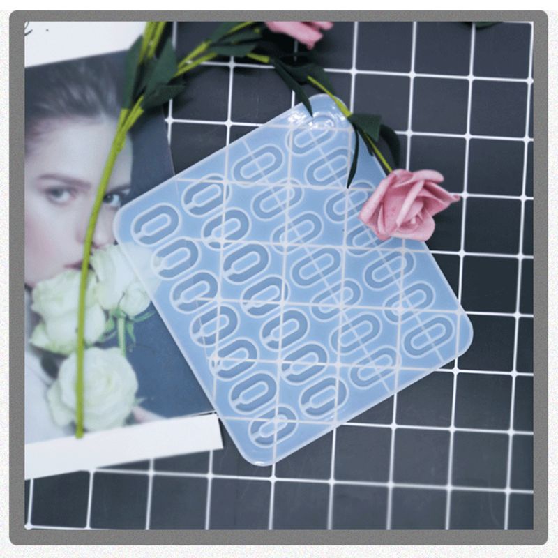 Khuôn Silicone Làm Bông Tai Epoxy Hình Học DIY