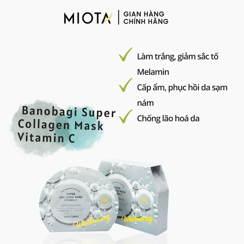 Mặt nạ dưỡng ẩm trắng da Banobagi Super Collagen Mask 30g