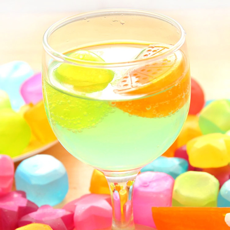 Qj Set 6 Viên Đá Viên Không Chứa Chất Lỏng Bằng Nhựa Cấp Thực Phẩm Có Thể Giặt Được Dành Cho Đi Dã Ngoại