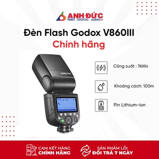 Đèn flash Godox V860III (đời 3) TTL cho máy ảnh, bảo hành 12 tháng chính hãng