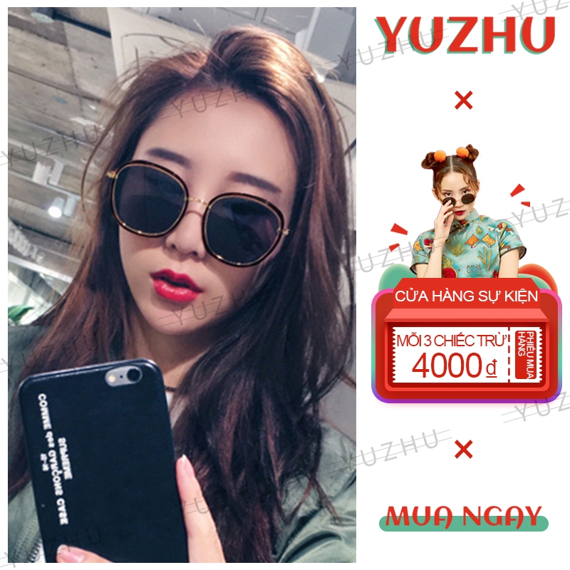 (Hàng Có Sẵn) Kính Mát Hình Oval Chống Tia Uv Phong Cách Retro