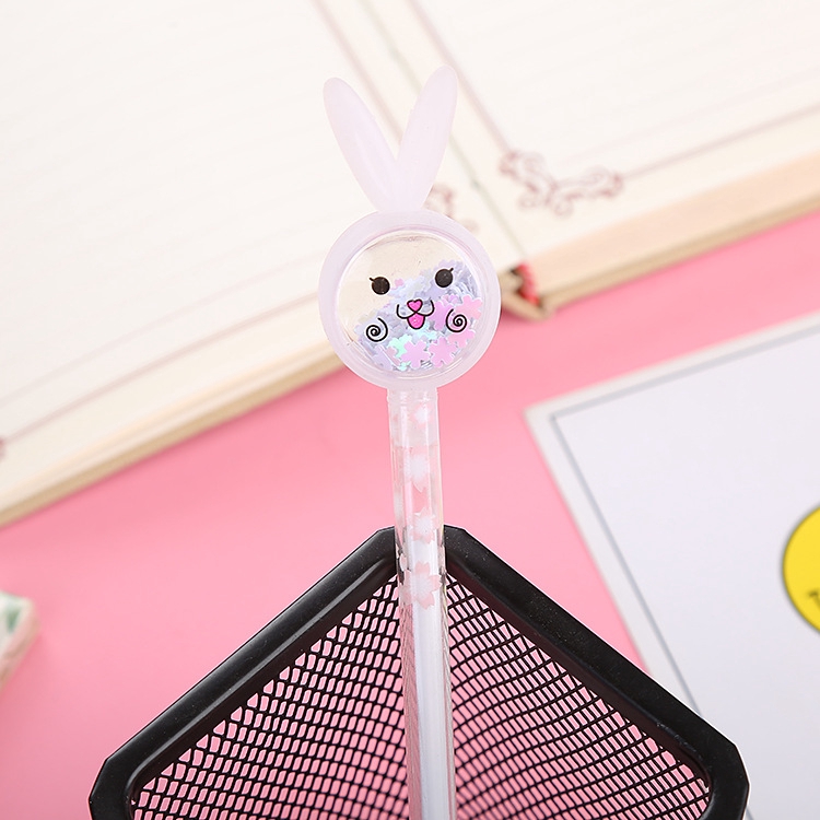 1 Bút Mực gel Màu Đen Đính Kim Sa Lấp Lánh Kiểu Hàn Quốc