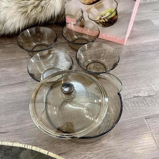 Bộ nồi thủy tinh + 4 bát