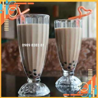 Ly thủy tinh sinh tố sọc 360ml 6 cái ( hàng dày đẹp )