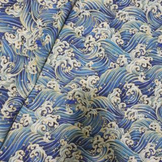 Mua Khăn trải bàn vải linen mẫu sóng xanh