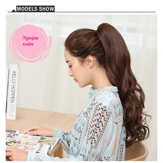 Tóc giả ngoặm xoăn lọn 50cm