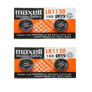 Pin LR1130/189/AG10 Maxell Chính Hãng Vỉ 4 Viên