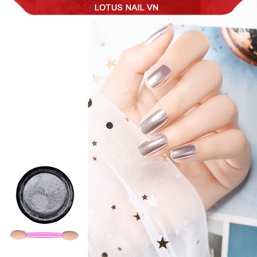 Bột tráng gương nail trang trí móng nhiều màu sắc