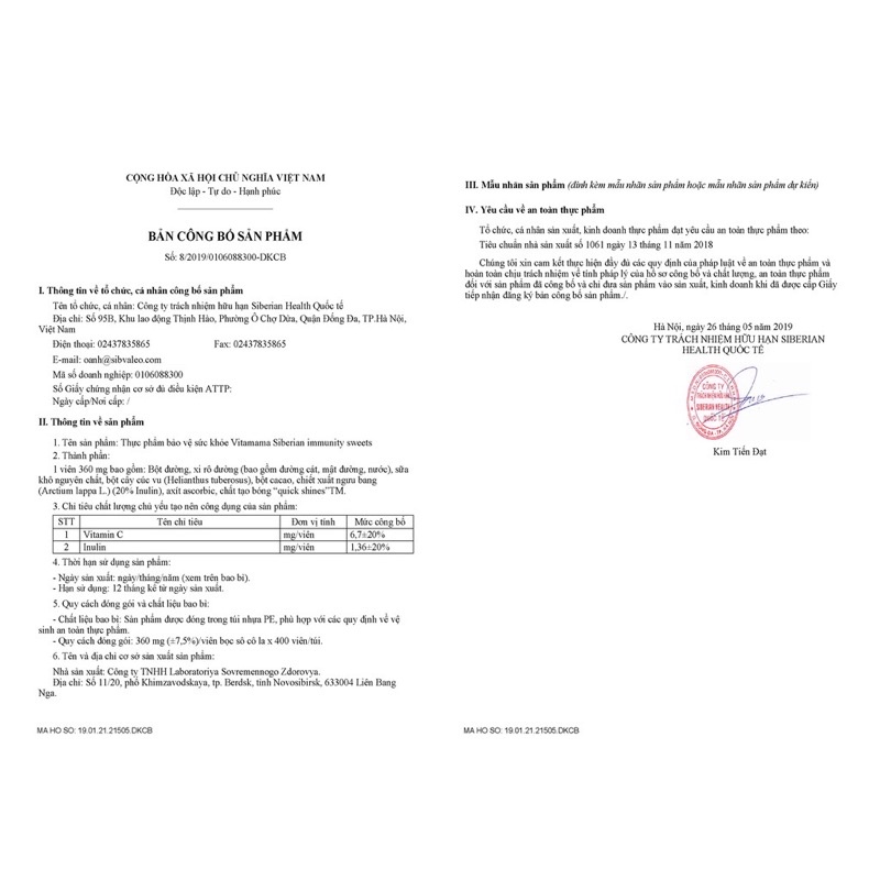 Viên uống tăng đề kháng cho bé-vitamama siberian