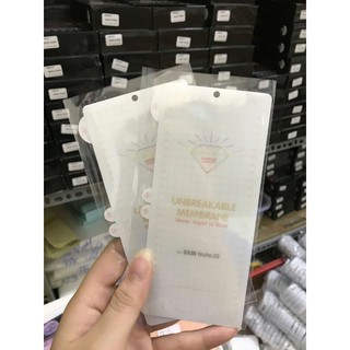 Dán dẻo PPF Samsung Note 20/ Note 20 Ultra (mt+ms) trong suốt