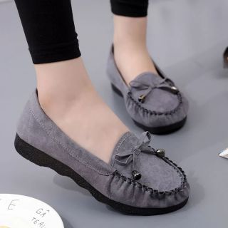 giầy lười nữ da lộn