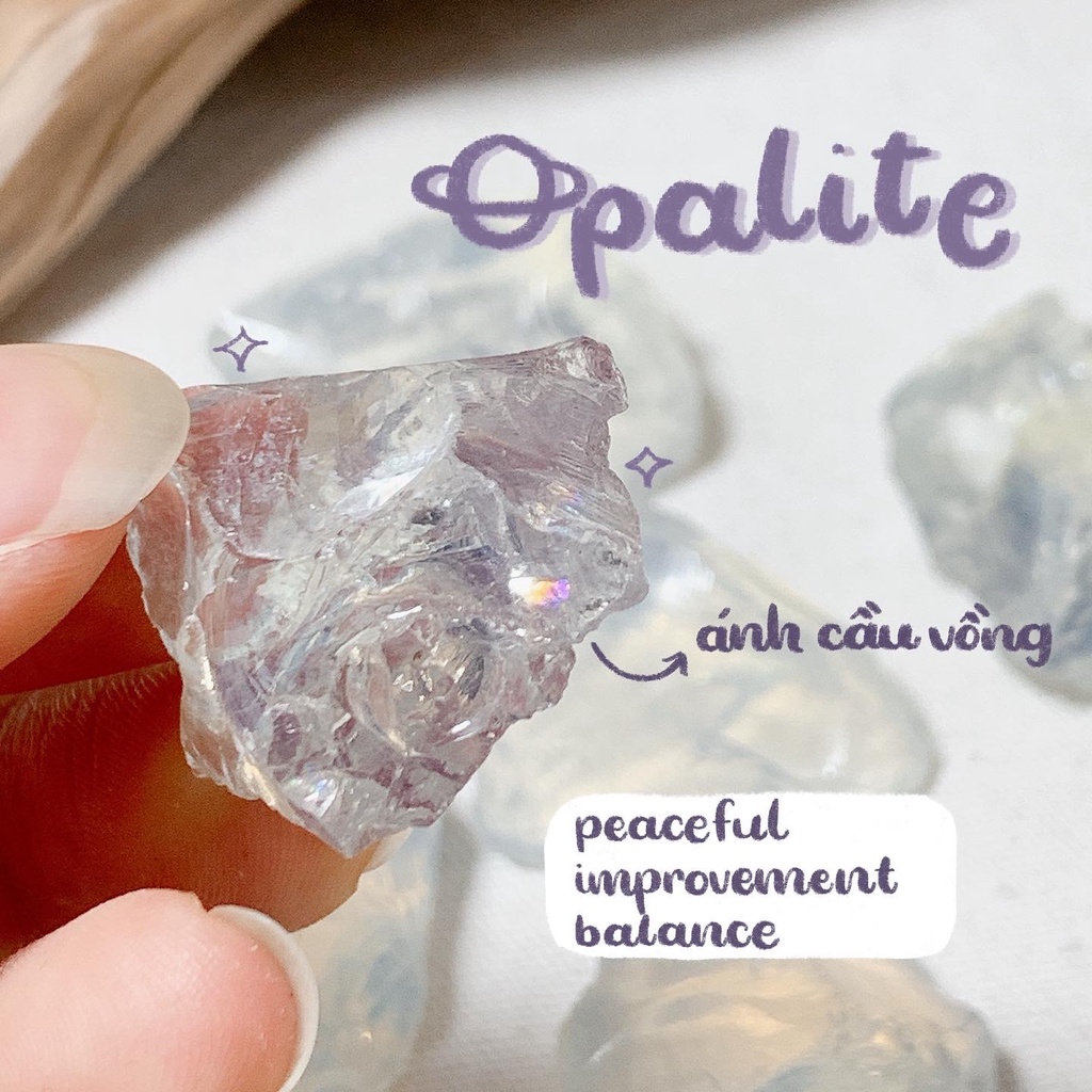 Opalite Thô ( Đá thanh tẩy, chữa lành Tarot, Reiki, sưu tầm, thiền định..)