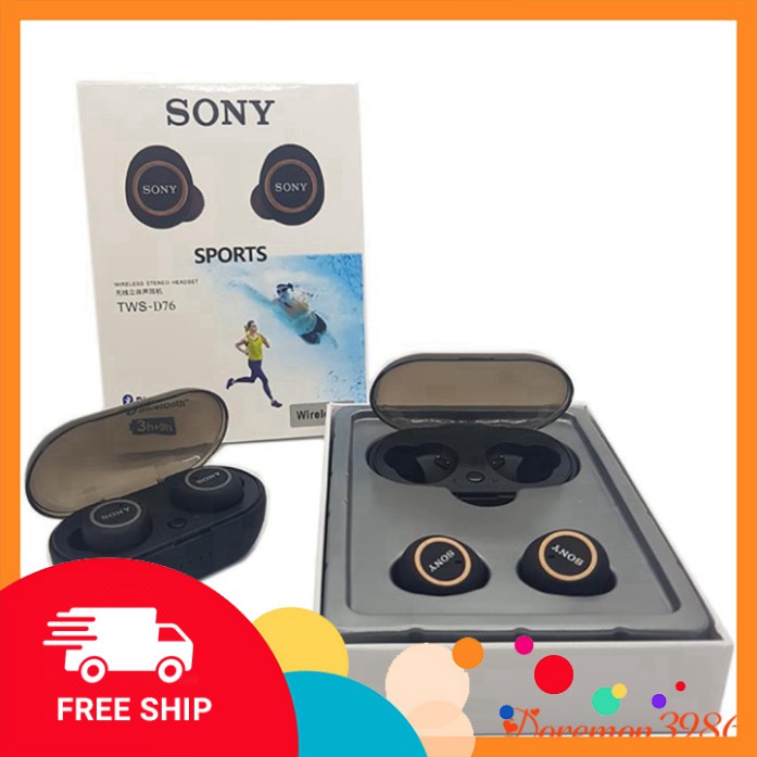 [FREE SHIP] 💥[HÀNG CHÍNH HÃNG] 💥Tai Nghe Bluetooth Sony Sport TWS-D76  Bluetooth 5.0 Thế Hệ Mới Âm thanh Cực Hay 💥SIÊ
