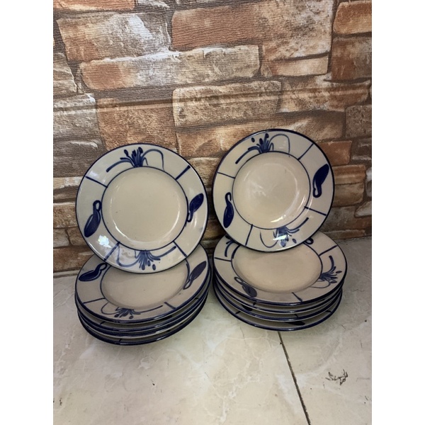 com bo 2 dĩa cua gốm cao lanh 2đủ size