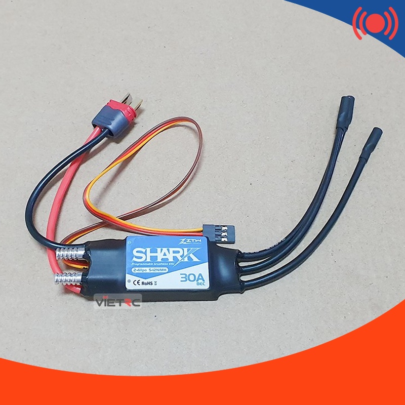 ESC ZTW Shark 30A/40A/50A/60A/70A/80A tản nhiệt nước để chế tàu/cano điều khiển từ xa