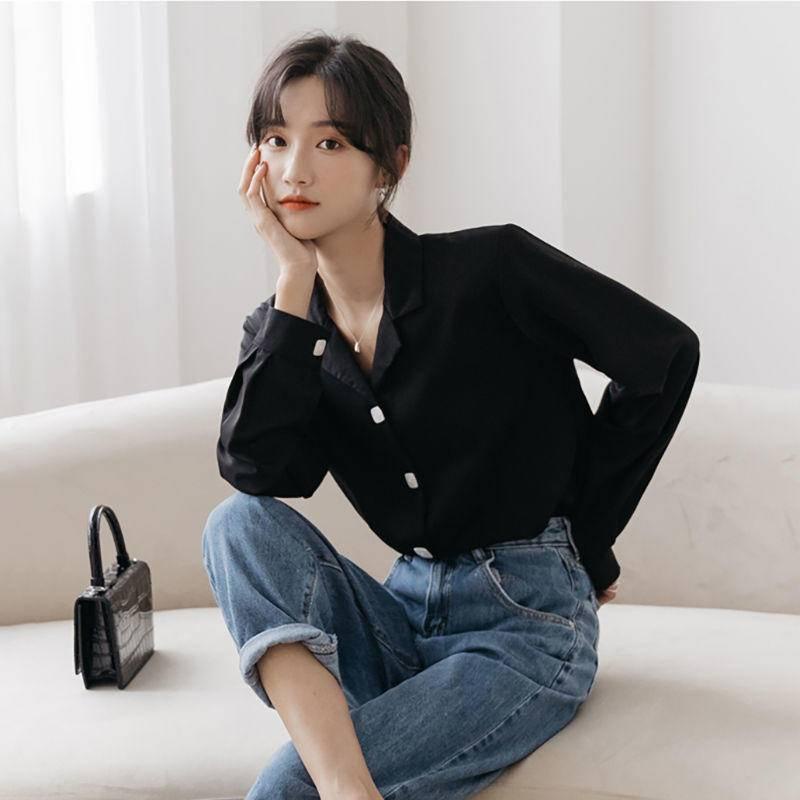 Áo Sơ Mi Chiffon Trắng Tay Lửng Thời Trang Mùa Hè Hàng Mới Chất Lượng Cao Dành Cho Nữ