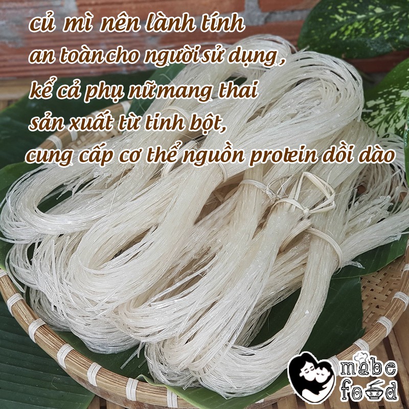 Bún mì khô 200gr , Bún số 8 sạch nguyên liệu sản xuất 100% từ gạo - MaBe Food