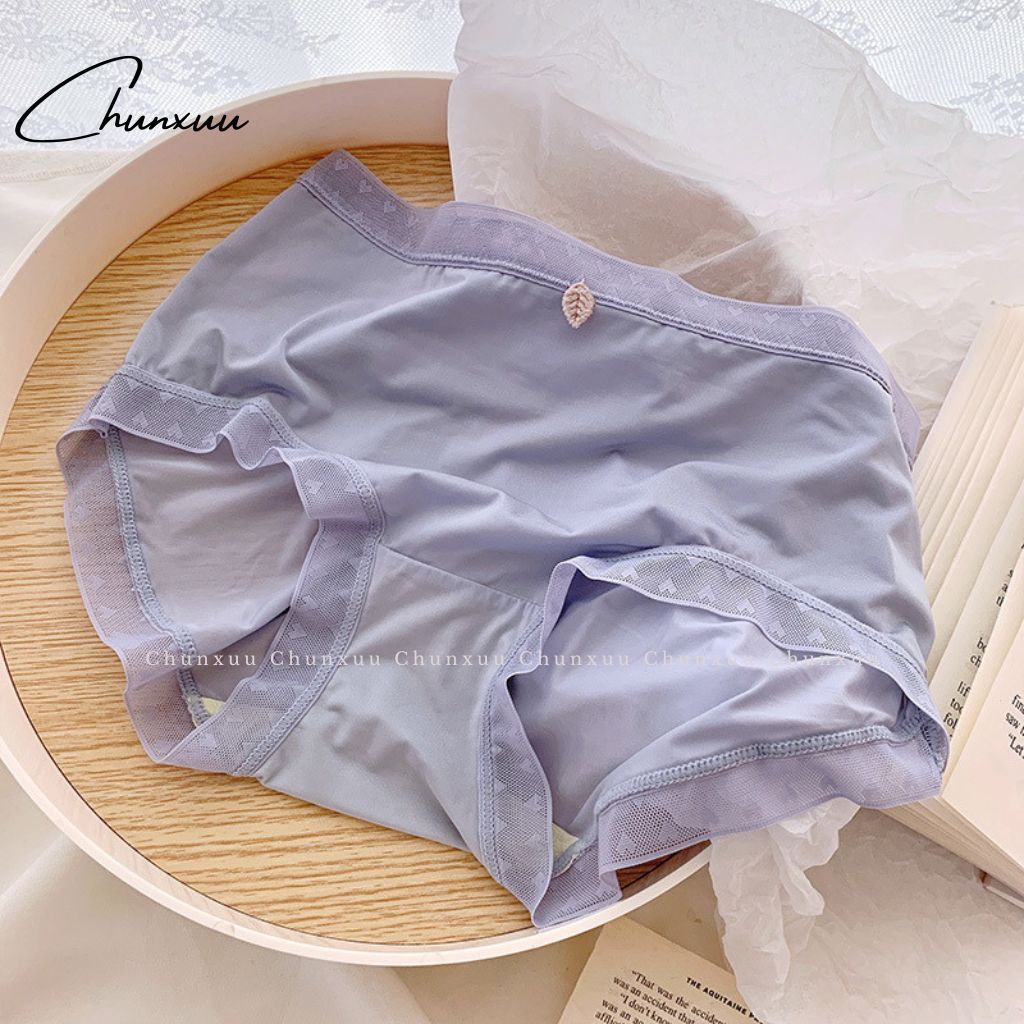 Quần lót nữ su lạnh cao cấp CHUNXUU, phối viền ren màu sắc trung tính chất liệu mềm mại- QC80