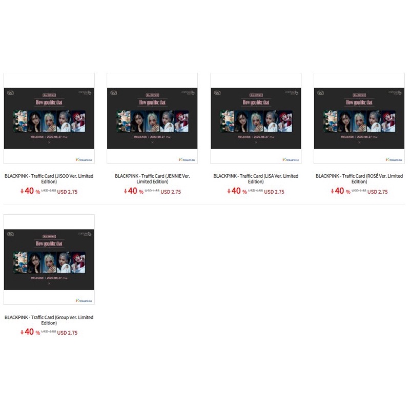 Thẻ hình album hàn quốc