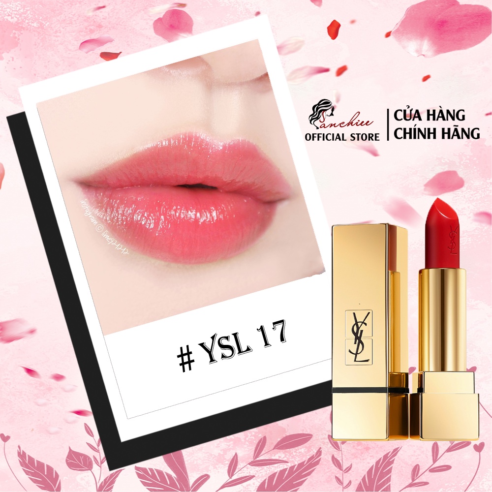 Son YSL pure colour satiny radiance, chất son mềm mại,không gây khô môi, hệt như làn môi nguyên bản