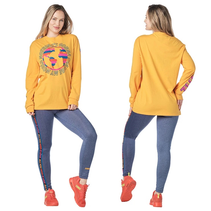 Women Clothes  Zumba Fitness ZW Mới Áo Thun Nữ Tay Dài Z1T0 0061