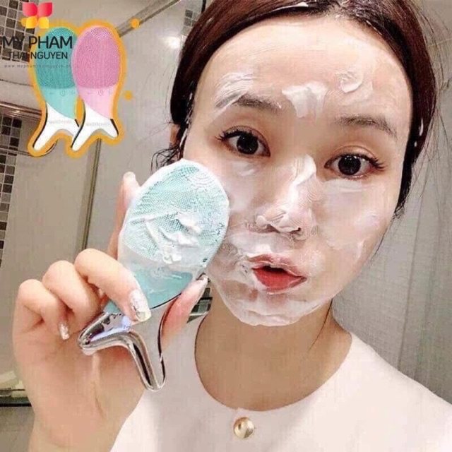 [FREE SHIP] Máy Rửa Mặt Cá ƯellDerma Chính Hãng Làm Sạch Sâu Trị Mụn Đầu Đen Mụn Cám