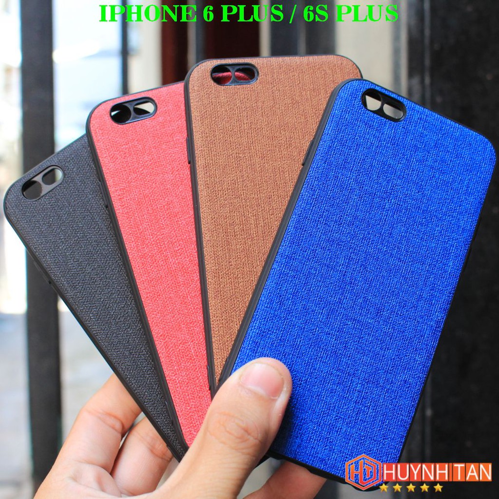 Ốp lưng Iphone 6 Plus / 6S Plus vân vải Jean (Full Màu)