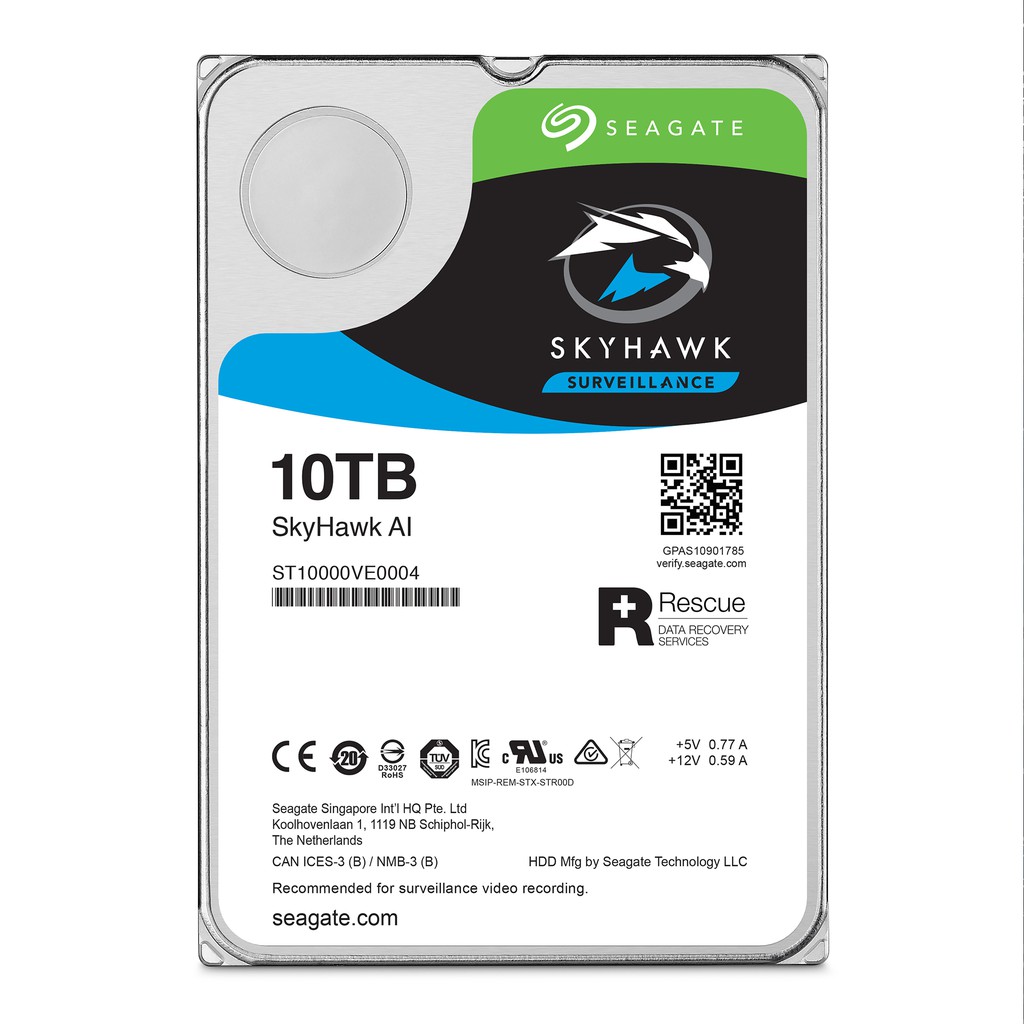 Ổ cứng HDD 3.5&quot; Camera SEAGATE SkyHawk AI 10TB_ST10000VE0008