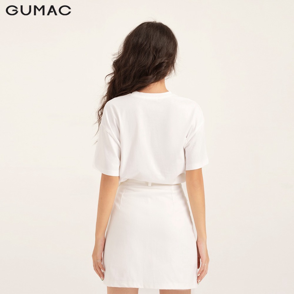 Áo thun nữ in xẻ lai GUMAC đủ màu, frresize thiết kế basic ATB124 – Hàng nhập khẩu – GUMAC >>> top1shop >>> shopee.vn