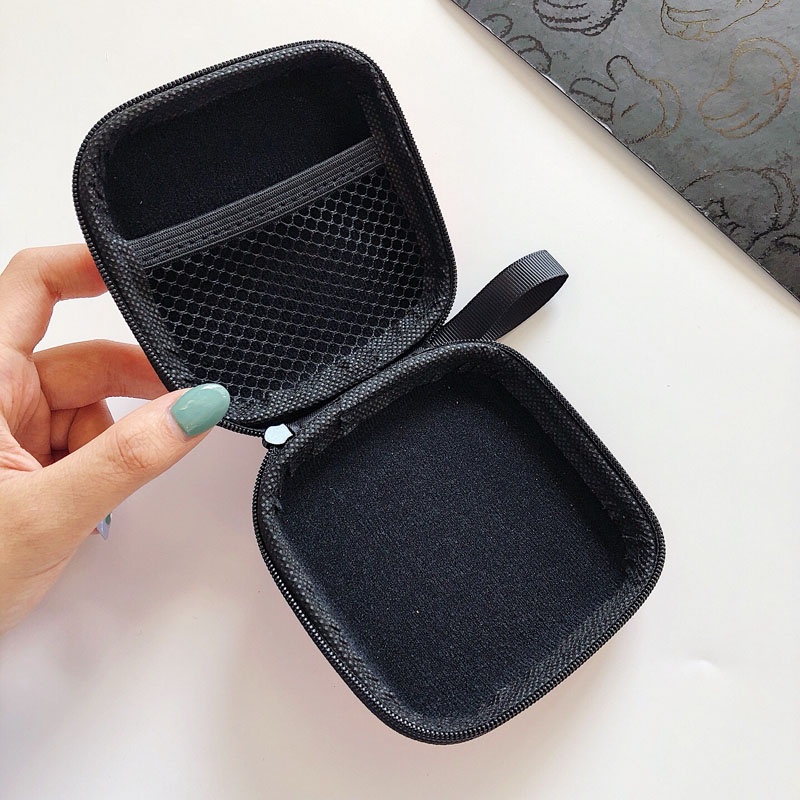 Túi da PU đựng trang sức/ cáp sạc/ tai nghe họa tiết hoạt hình dễ thương đa dụng