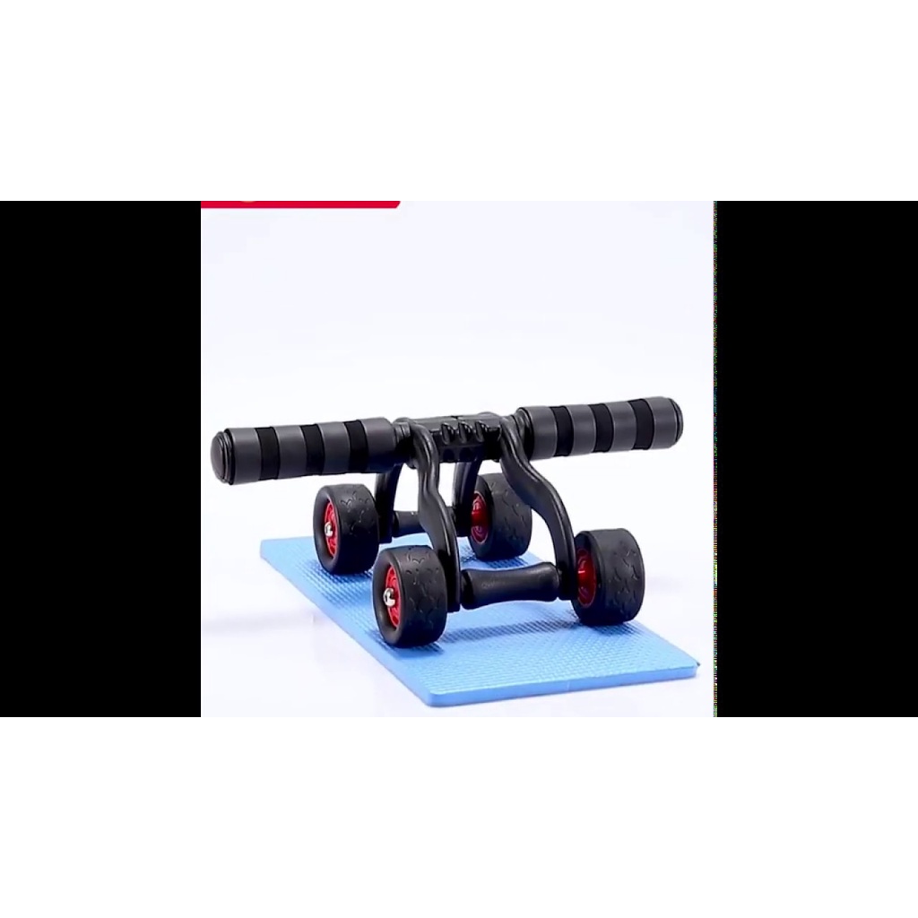 Con lăn tập bụng gym 4 bánh❤️tặng miếng thảm❤️ con lăn tập cơ bụng, bảo hành 3 tháng