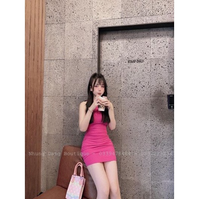 Váy tăm body sát nách dáng ngắn sexy