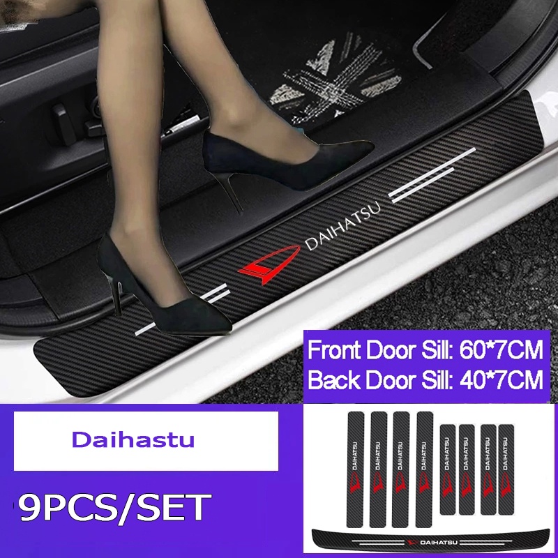 Miếng Dán Bảo Vệ Tay Nắm Cửa Xe Hơi Bằng Sợi Carbon Cho Daihatsu Rocky Taruna Tomotif Ayla Ceria Classy Taft Sigra