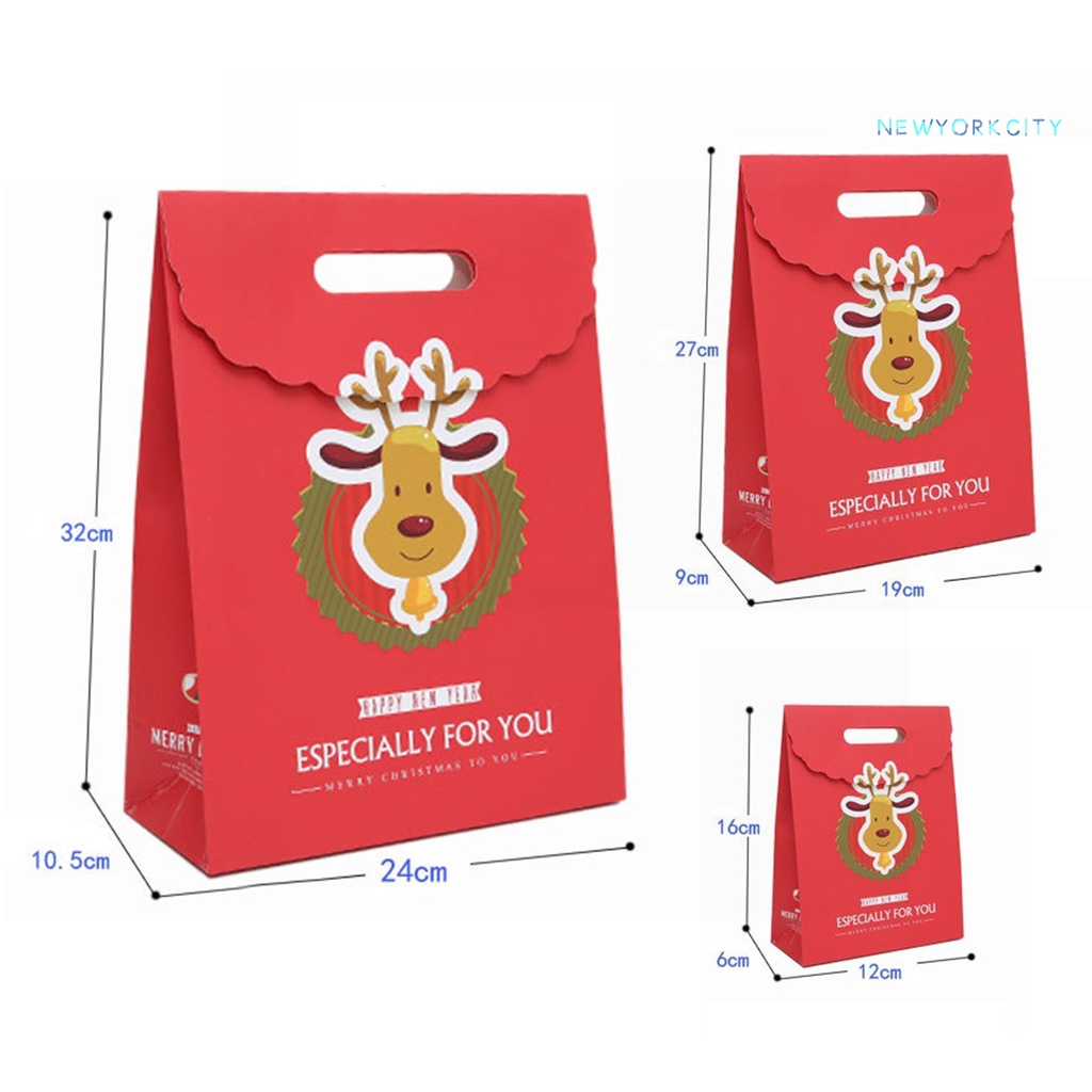 Túi Giấy Đựng Quà Giáng Sinh Họa Tiết Ông Già Noel Sáng Tạo