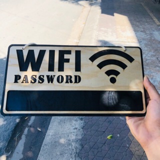 Bảng wifi gỗ treo dây thừng dễ thương cho shop thời trang, quán cafe